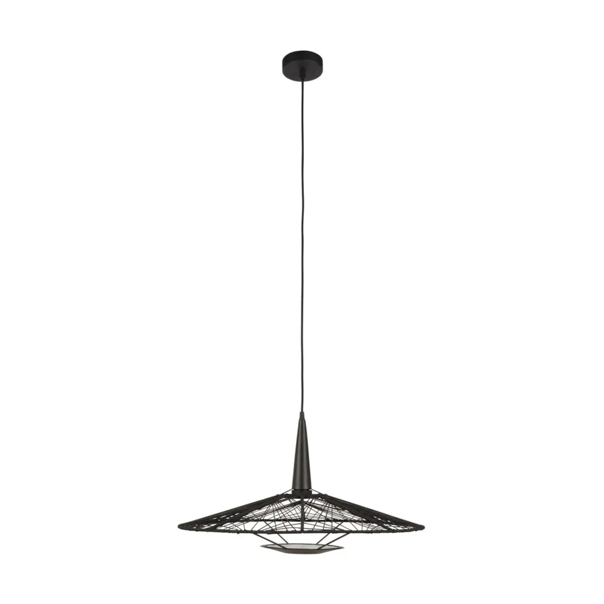 Suspension tissage en coton et bambou noir 60cm Carpa - Forestier