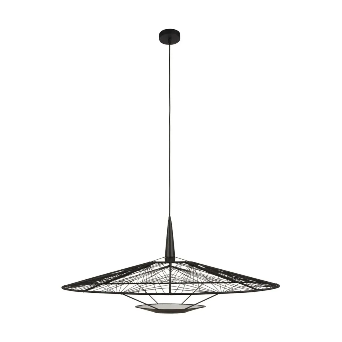 Suspension tissage en coton et bambou noir 100cm Carpa - Forestier