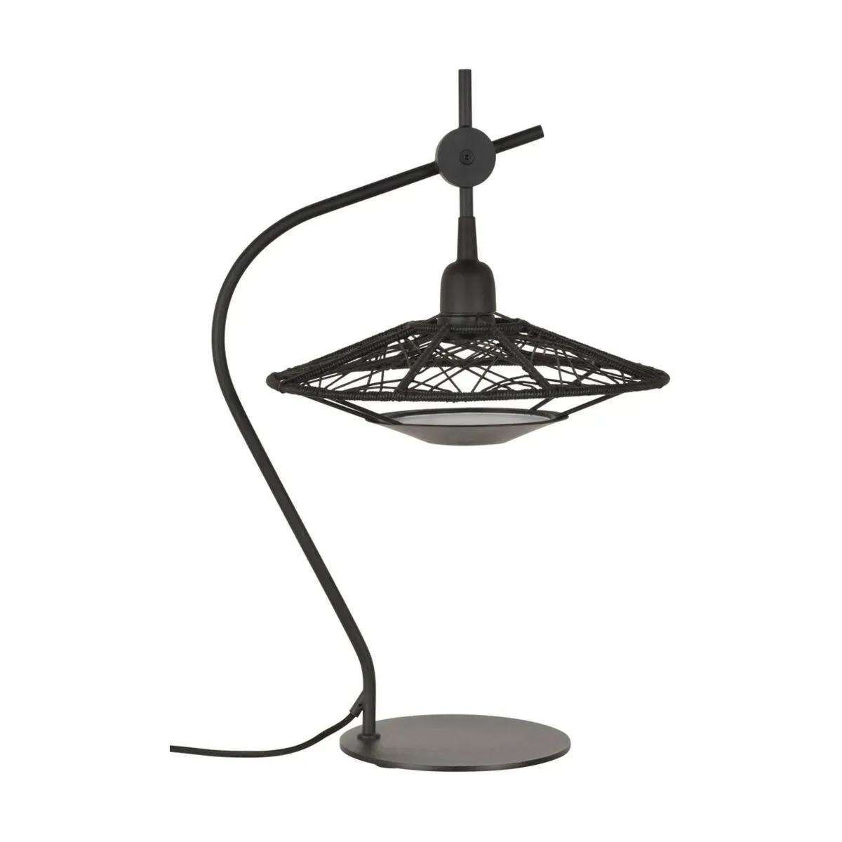 Lampe tissage en coton et bambou noir 58cm Carpa - Forestier