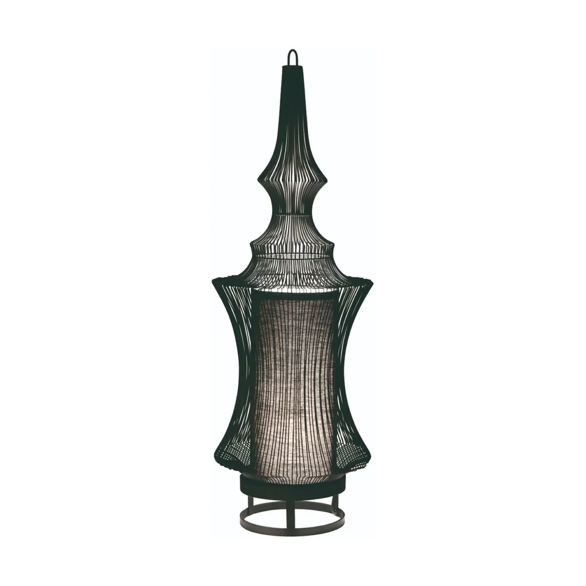 Lampe en métal noir 36x62cm Tibet - Forestier