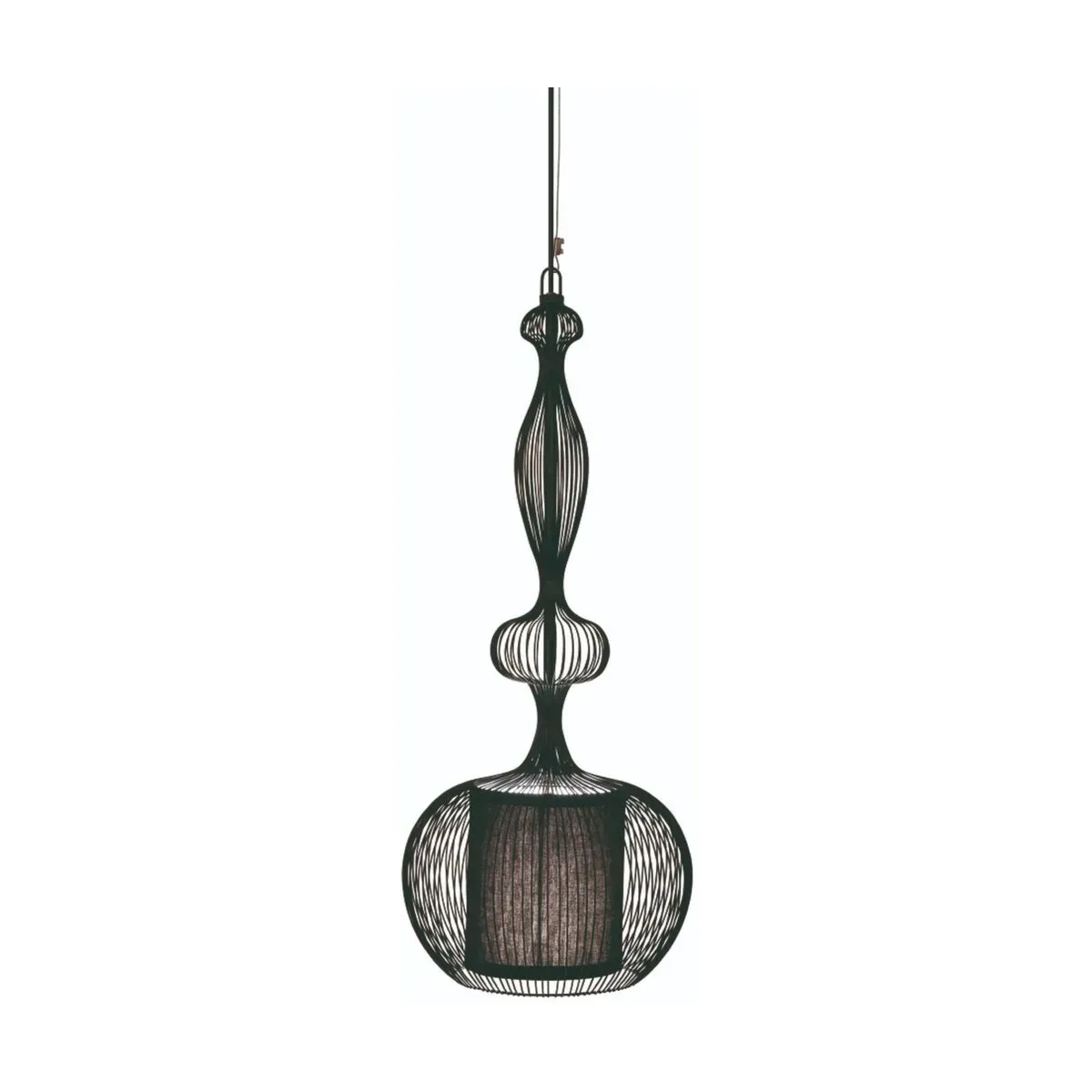 Suspension en métal noir 21x64cm Impératrice - Forestier