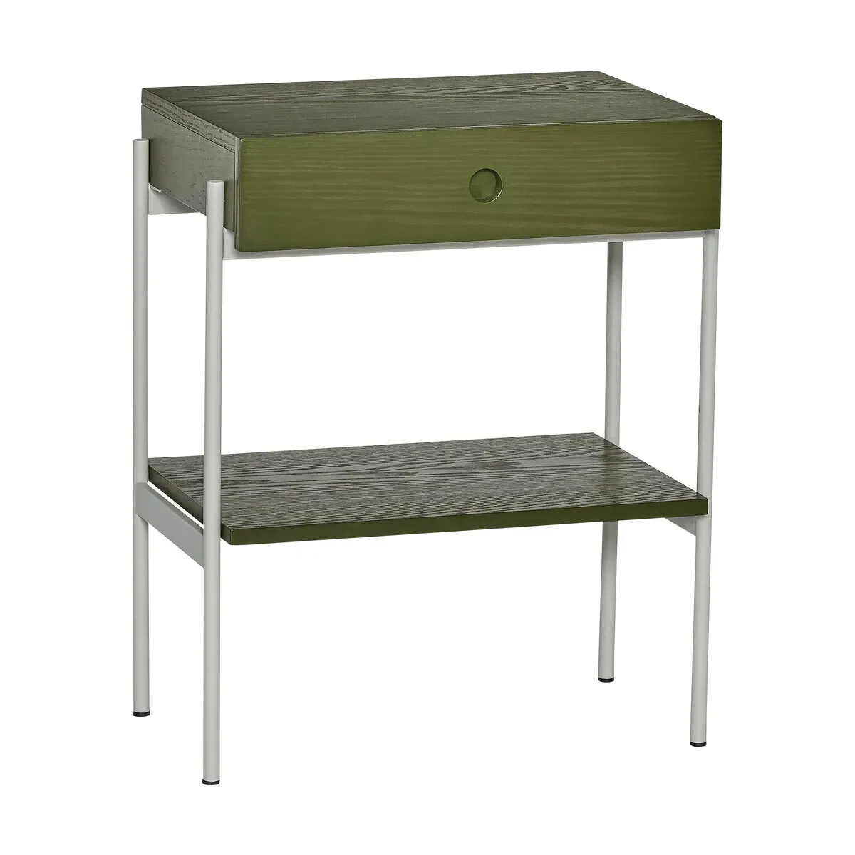 Table de chevet en frêne verte 48x32xh60cm - Hübsch