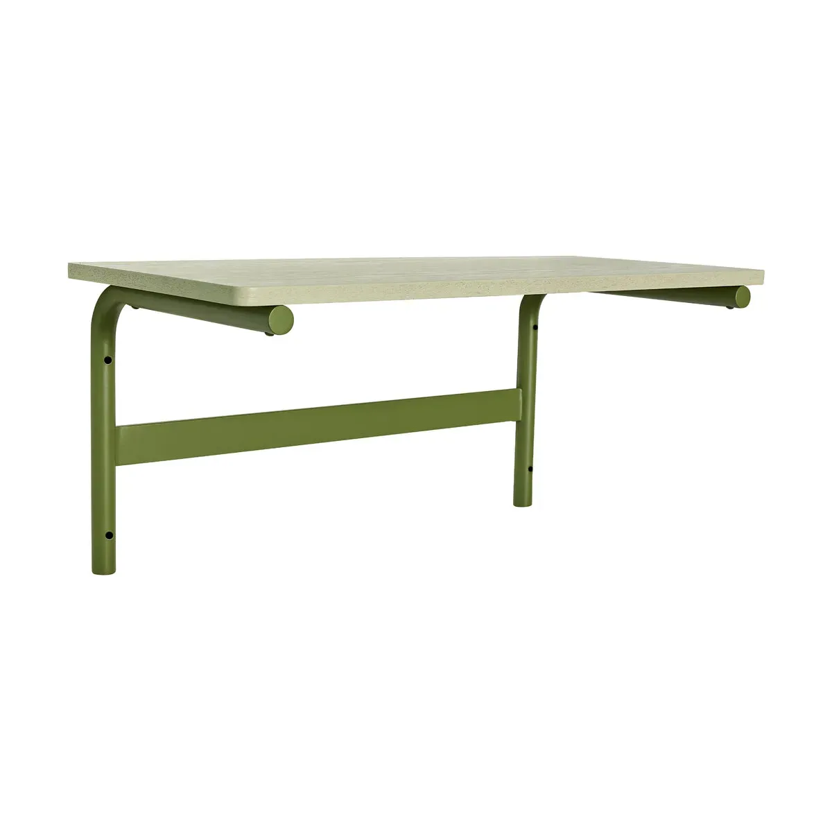 Tablette bureau en bois vert, gris 80x40xh39cm Koi - Hübsch