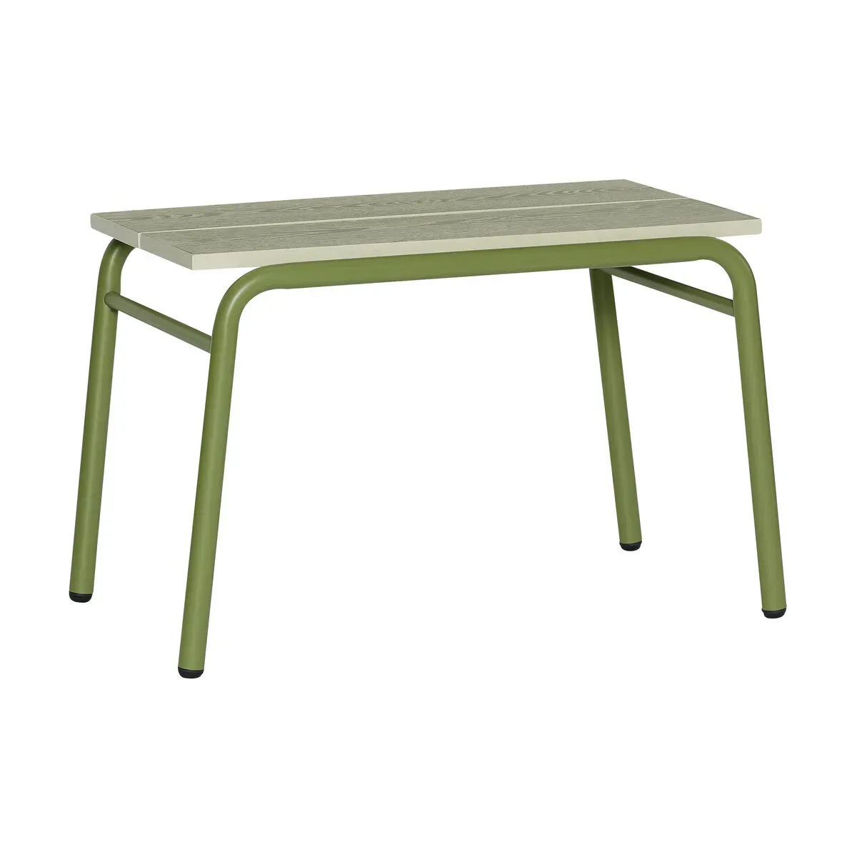 Banc en bois et métal vert, gris 70x43xh48cm Koi - Hübsch
