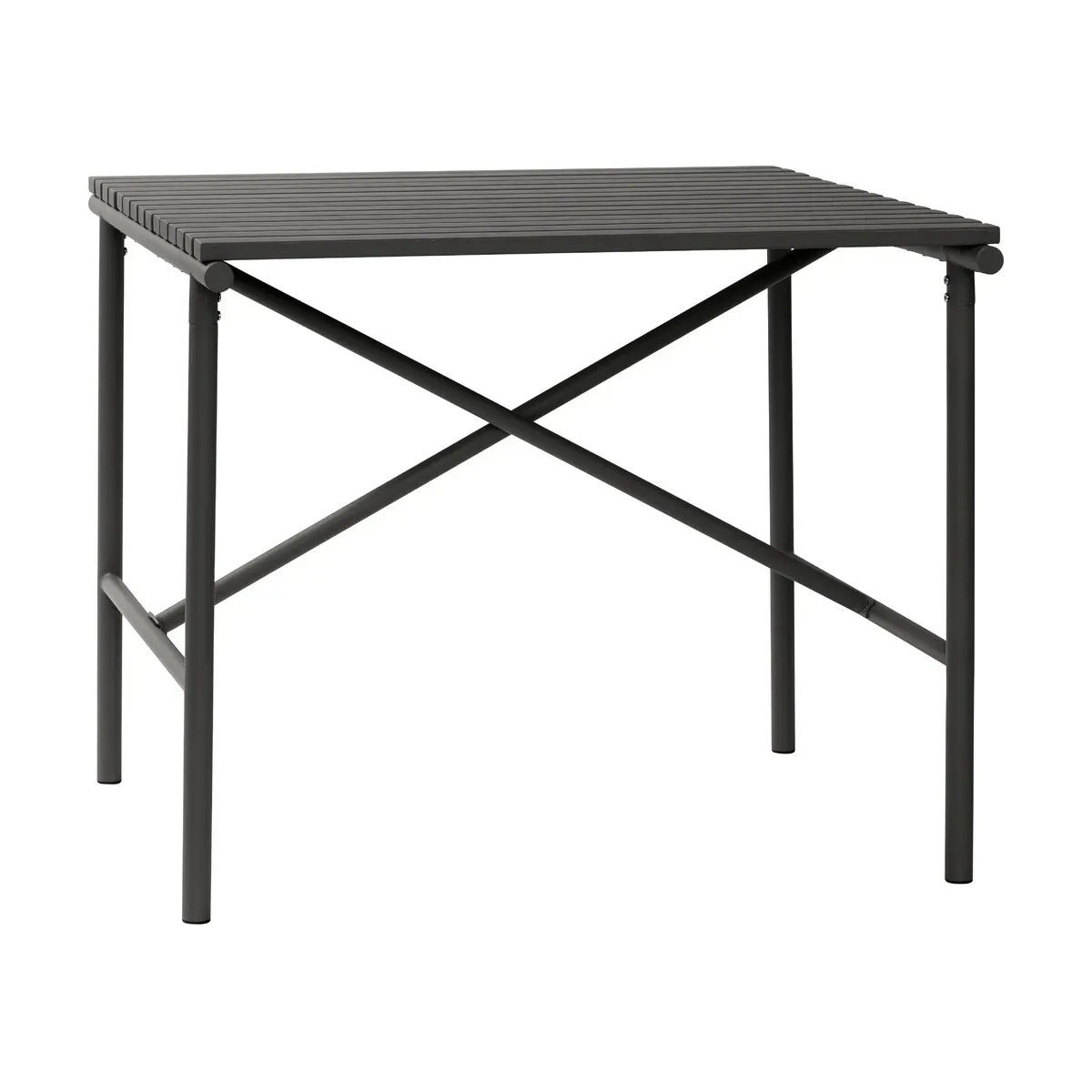 Table d'extérieur en métal noir 90x90xh76cm Villa - Hübsch