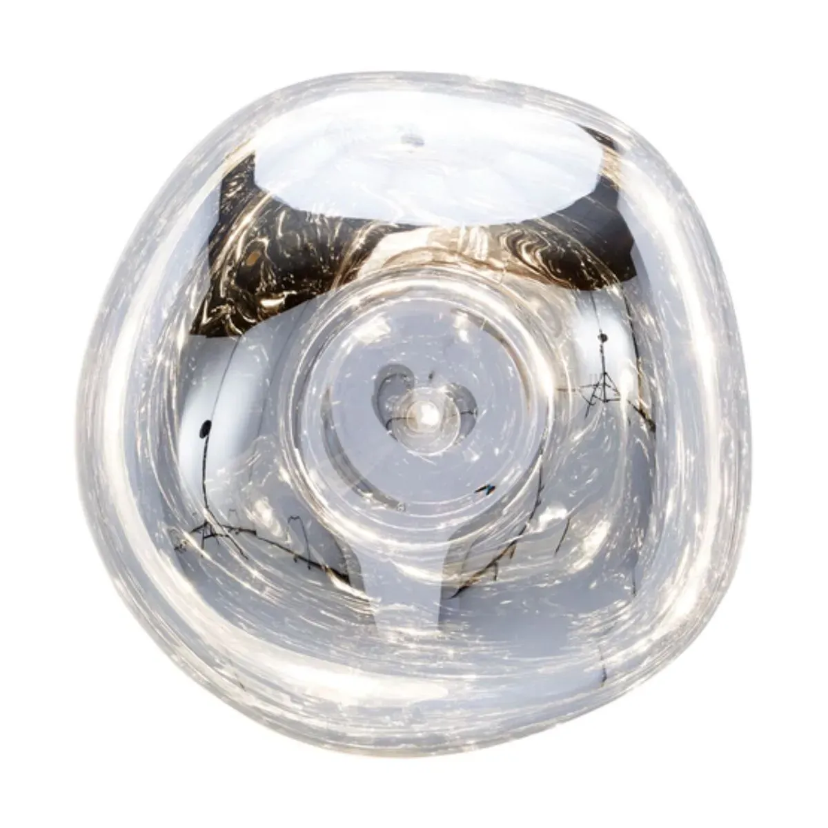 Applique murale en polycarbonate argenté 50cm Melt - Tom Dixon