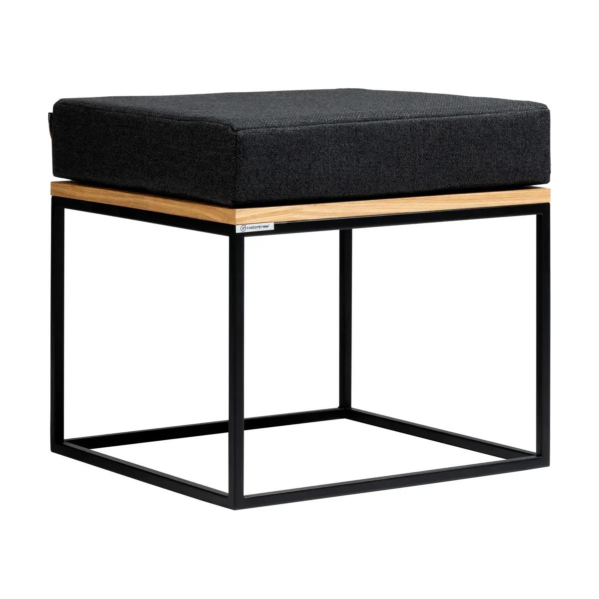 Pouf sur plateforme en bois et en acier Tensio - Custom Form