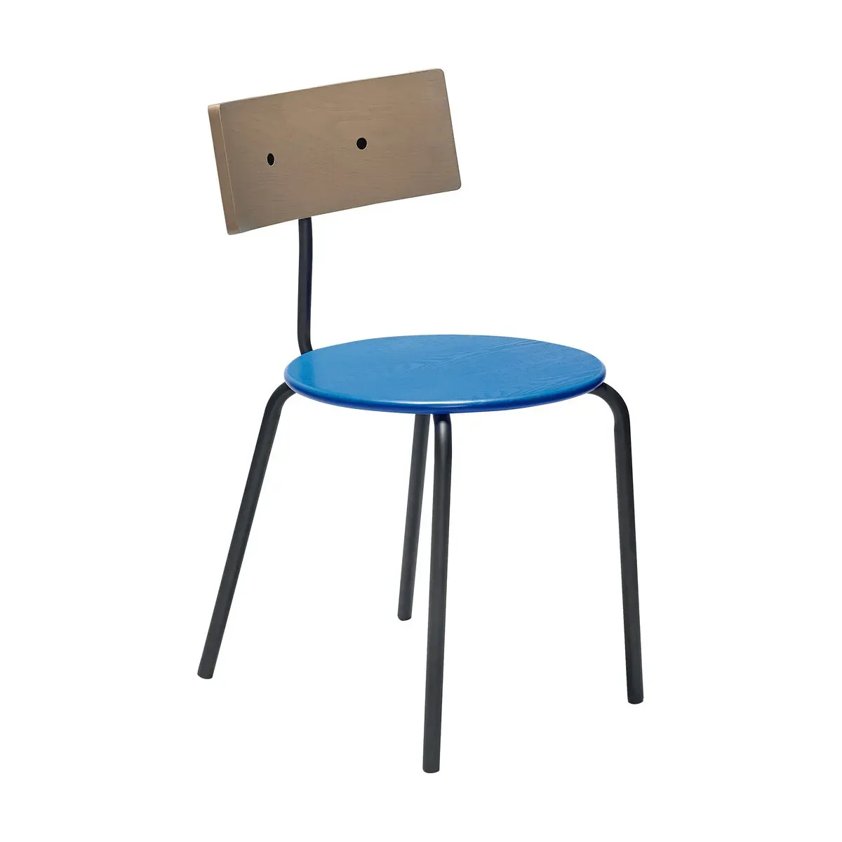 Chaise de salle à manger Koi Bleu/Brun/Noir - Hübsch