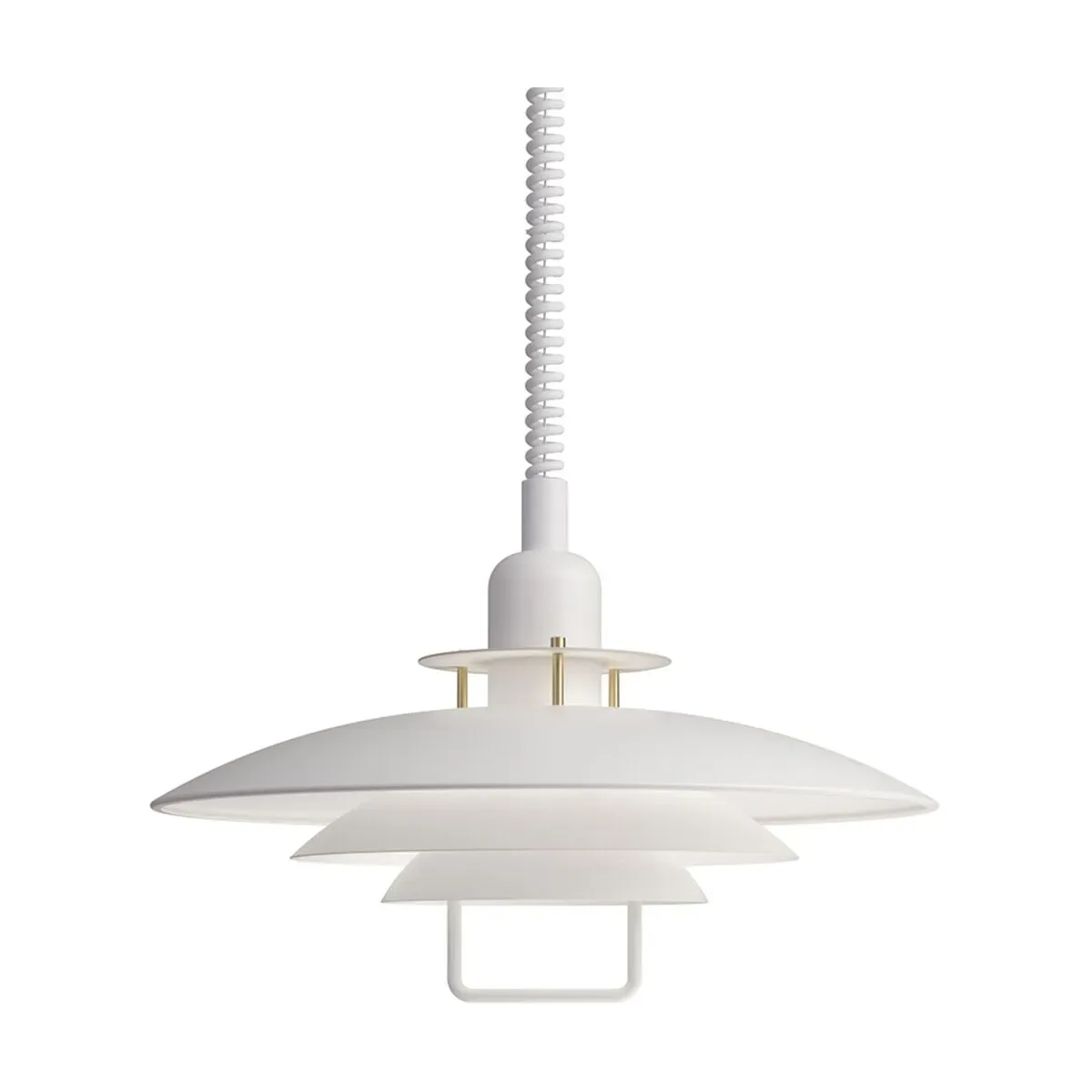 Suspension en métal blanc et laiton 43cm Primus II - Belid