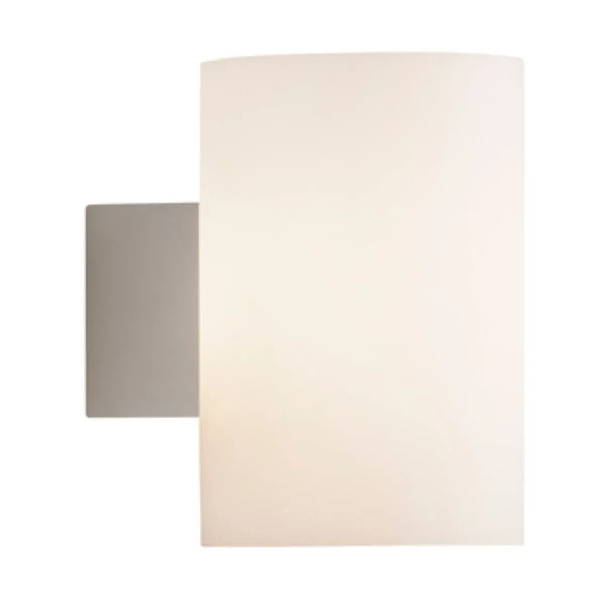 Applique murale de salle de bain en métal blanc et verre opale 16x18x12cm Evoke - Her