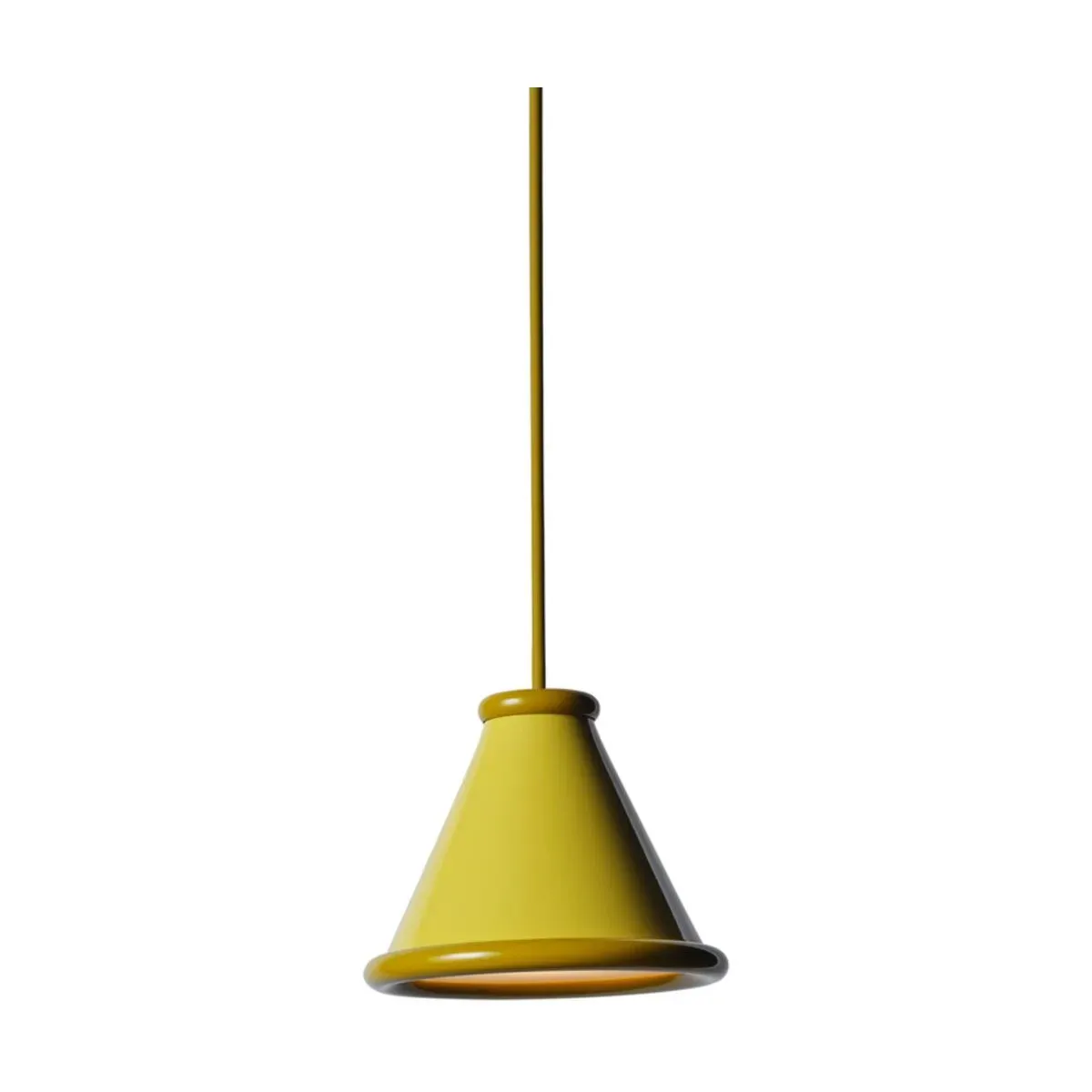 Suspension en métal jaune zink et jaune miel 15cm Belle - Herstal