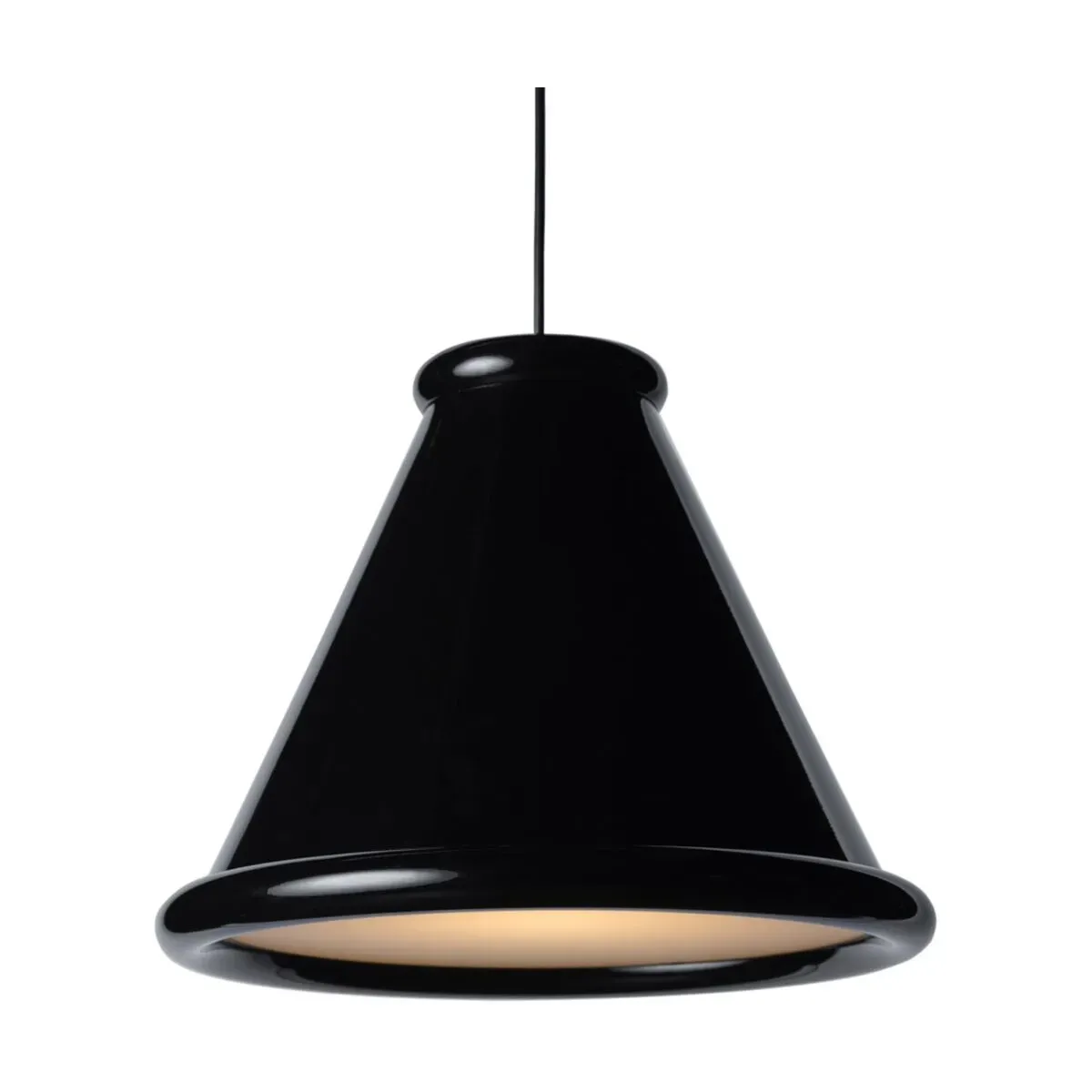 Suspension en métal brillant noir 36cm Belle - Herstal