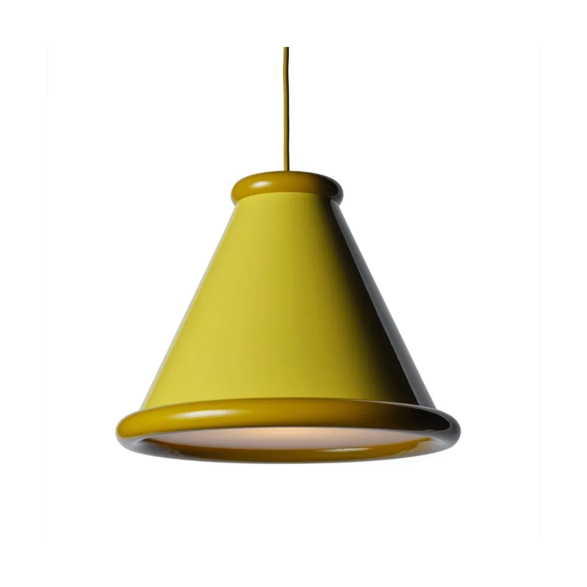 Suspension en métal jaune zink et jaune miel 36cm Belle - Herstal