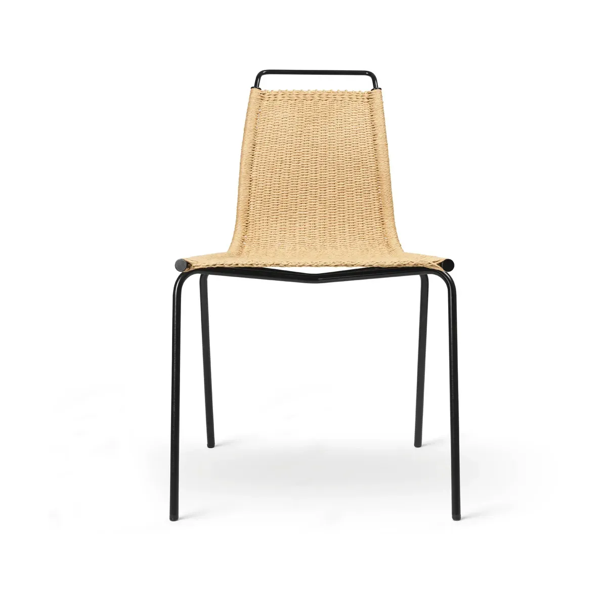 Chaise en hêtre tressé et structure noir 77cm PK1 - Carl Hansen & Søn