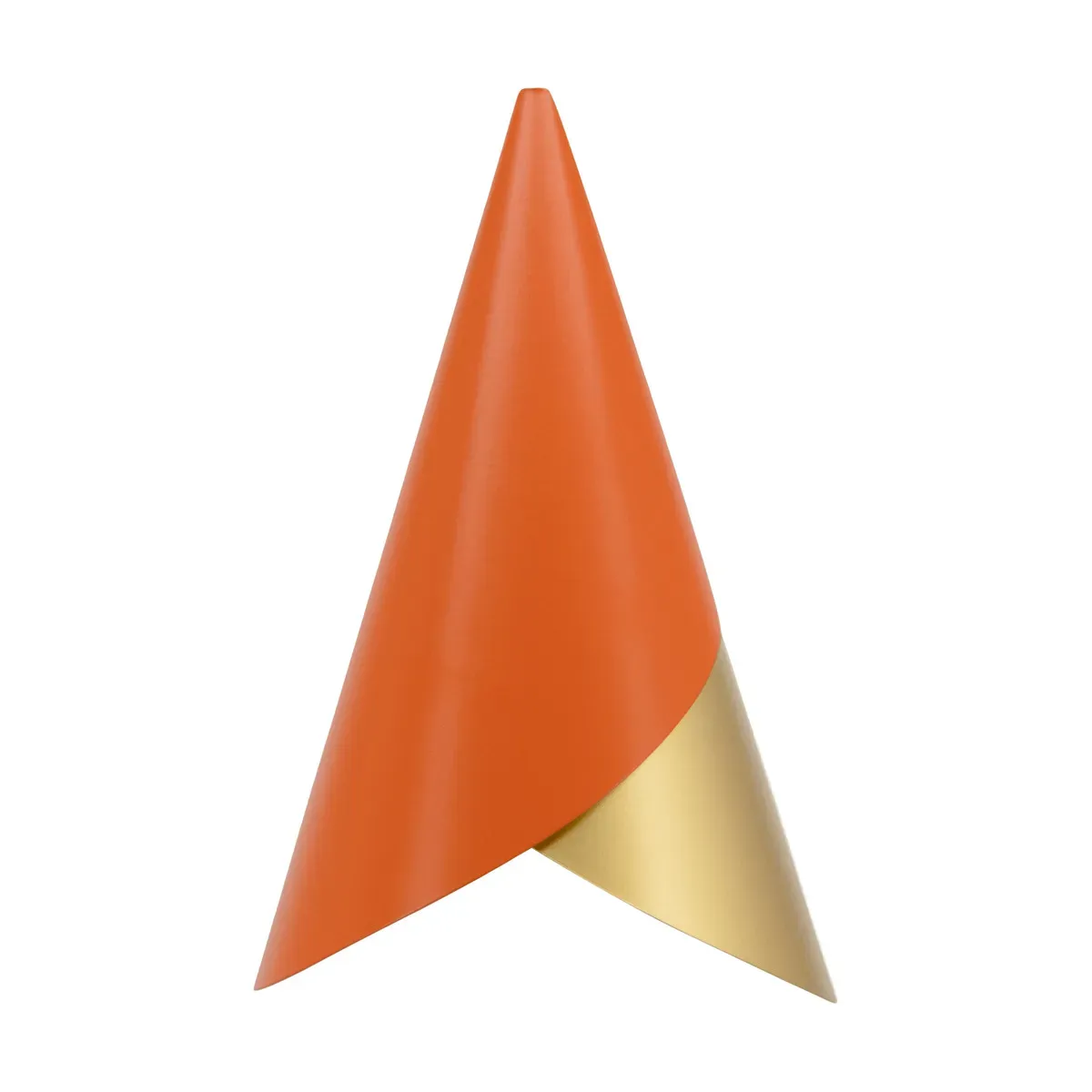 Abat-jour en aluminium doré et orange Cornet - Umage