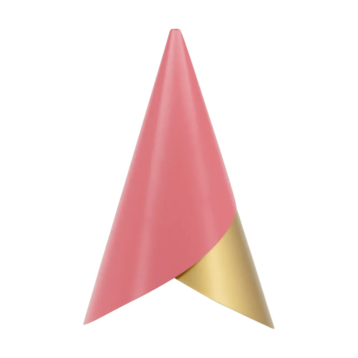 Abat-jour en aluminium doré et rose  Cornet - Umage