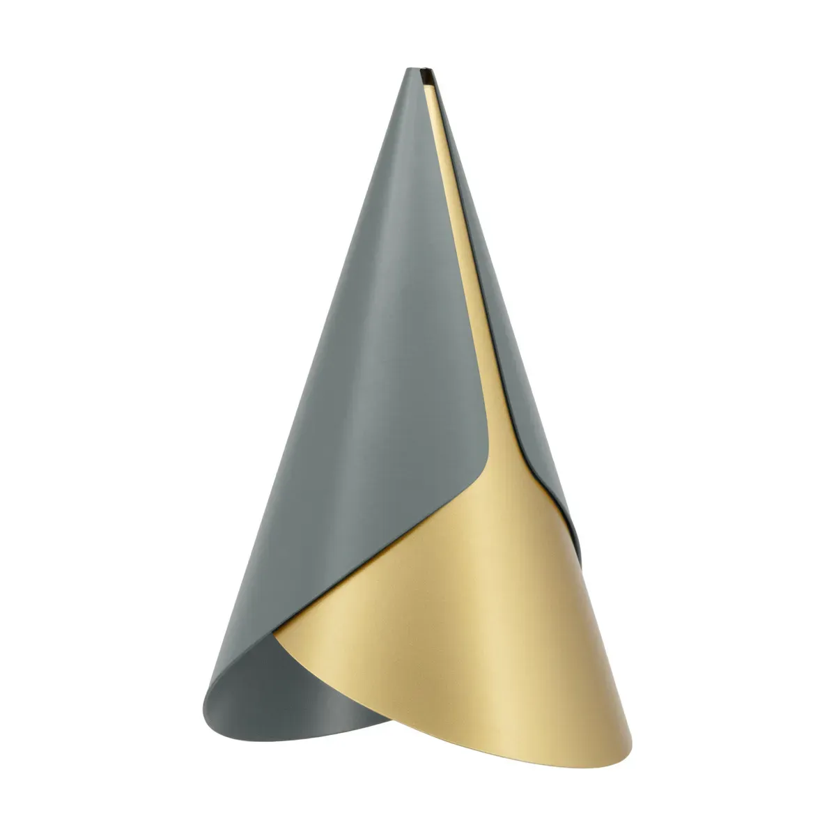 Abat-jour en aluminium doré et ardoise Cornet - Umage