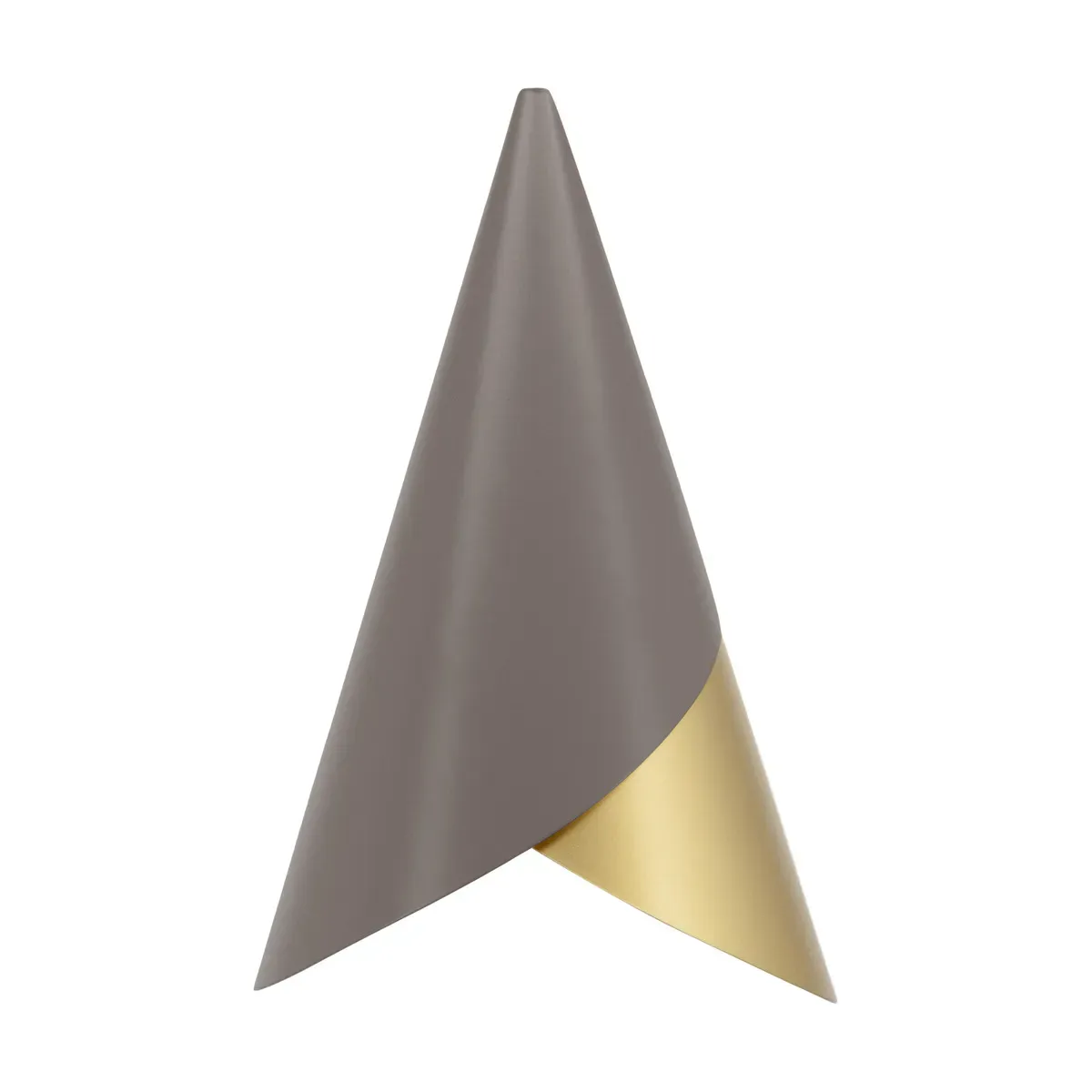 Abat-jour en aluminium doré et ambre Cornet - Umage