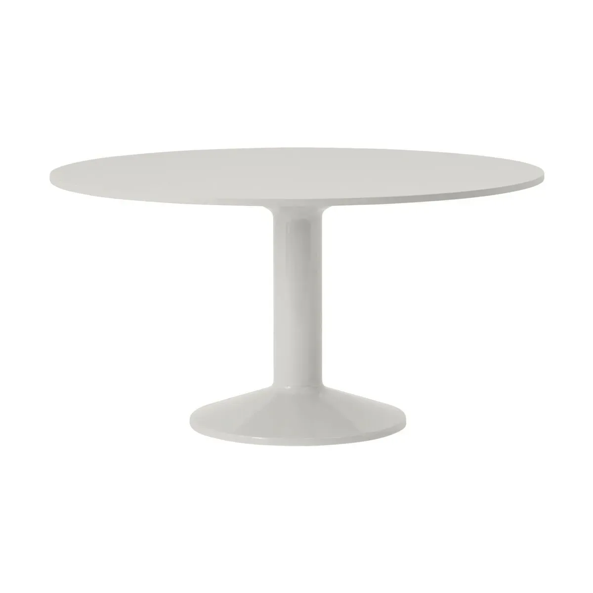 Table ronde en linoléum et acier gris 140cm Midst - Muuto