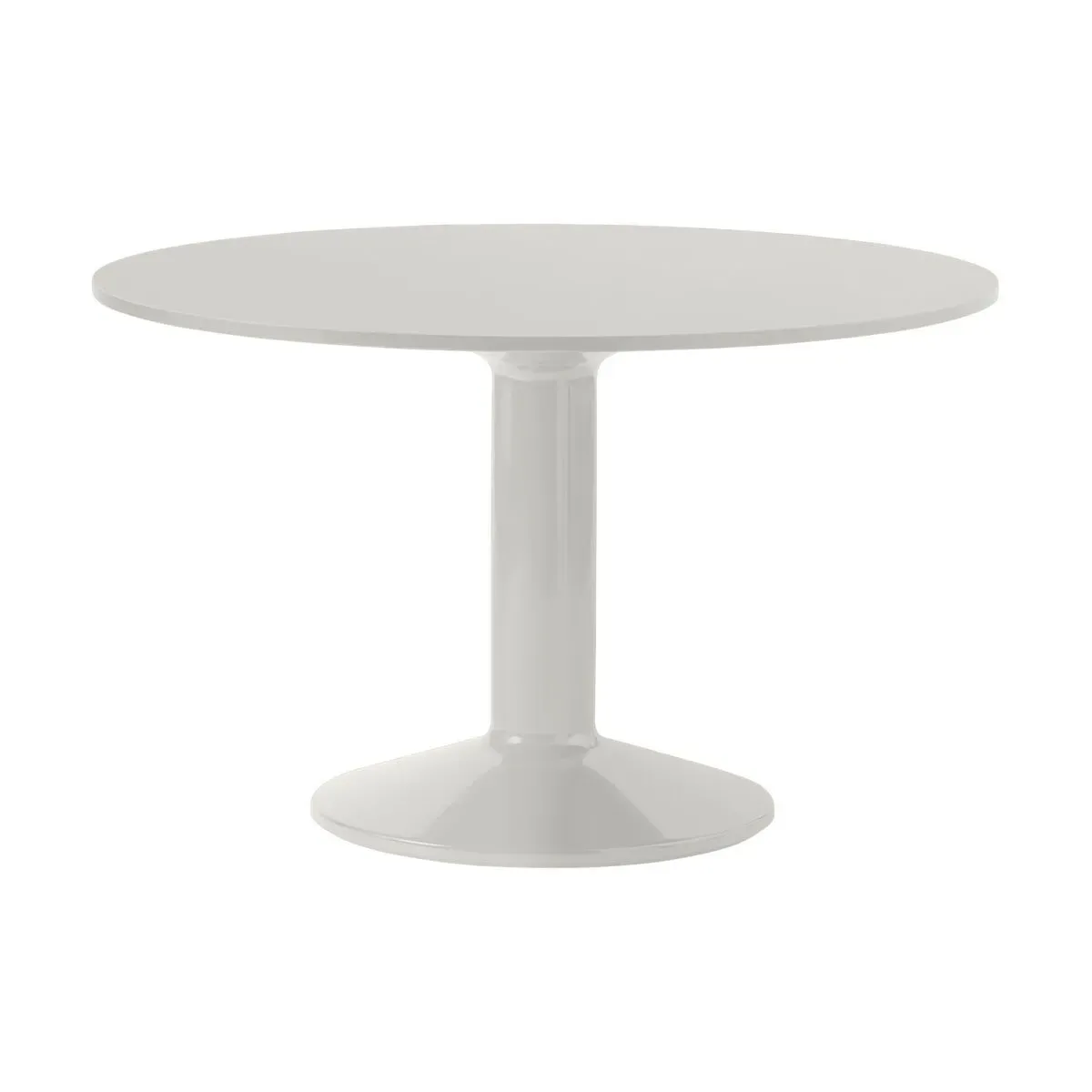 Table ronde en linoléum et acier gris 120cm Midst - Muuto