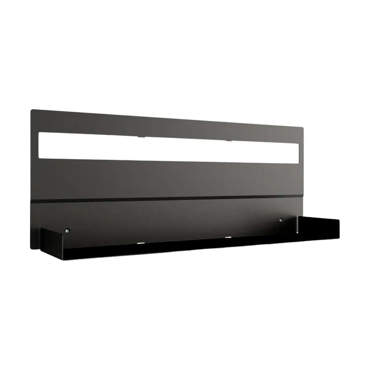 Etagère murale en acier noir 30x76cm Aris - Metallbude