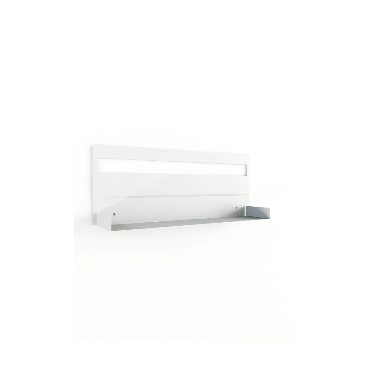Etagère murale en acier blanc 30x76cm Aris - Metallbude
