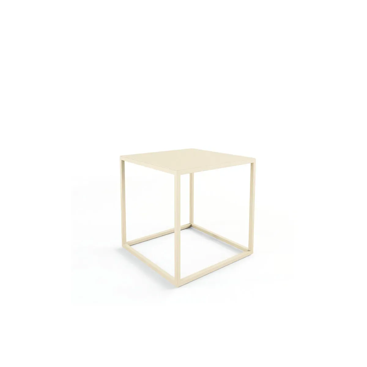 Table d'appoint en acier beige cashew 40x40cm Soli X - Metallbude