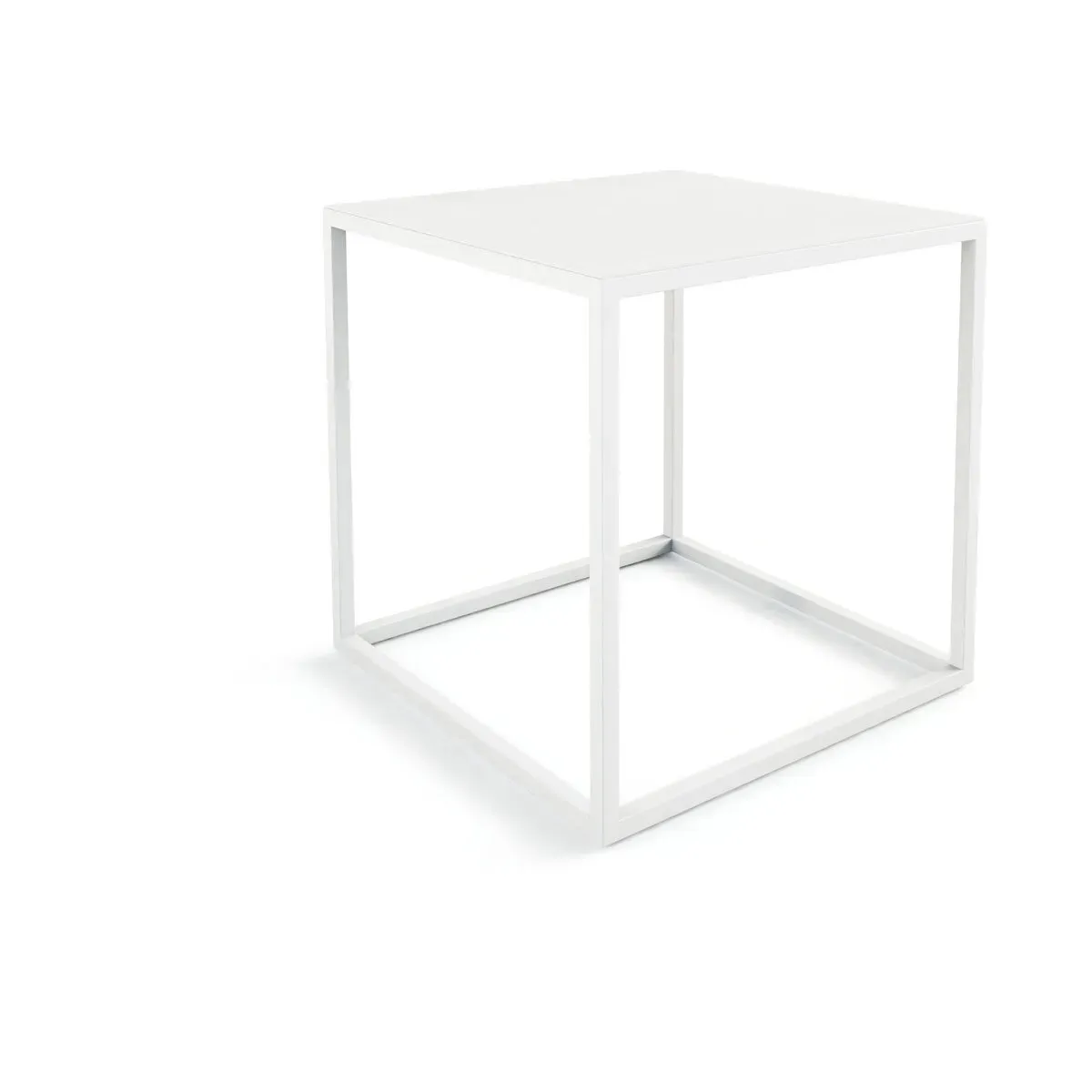 Table d'appoint en acier blanc 40x40cm Soli X - Metallbude