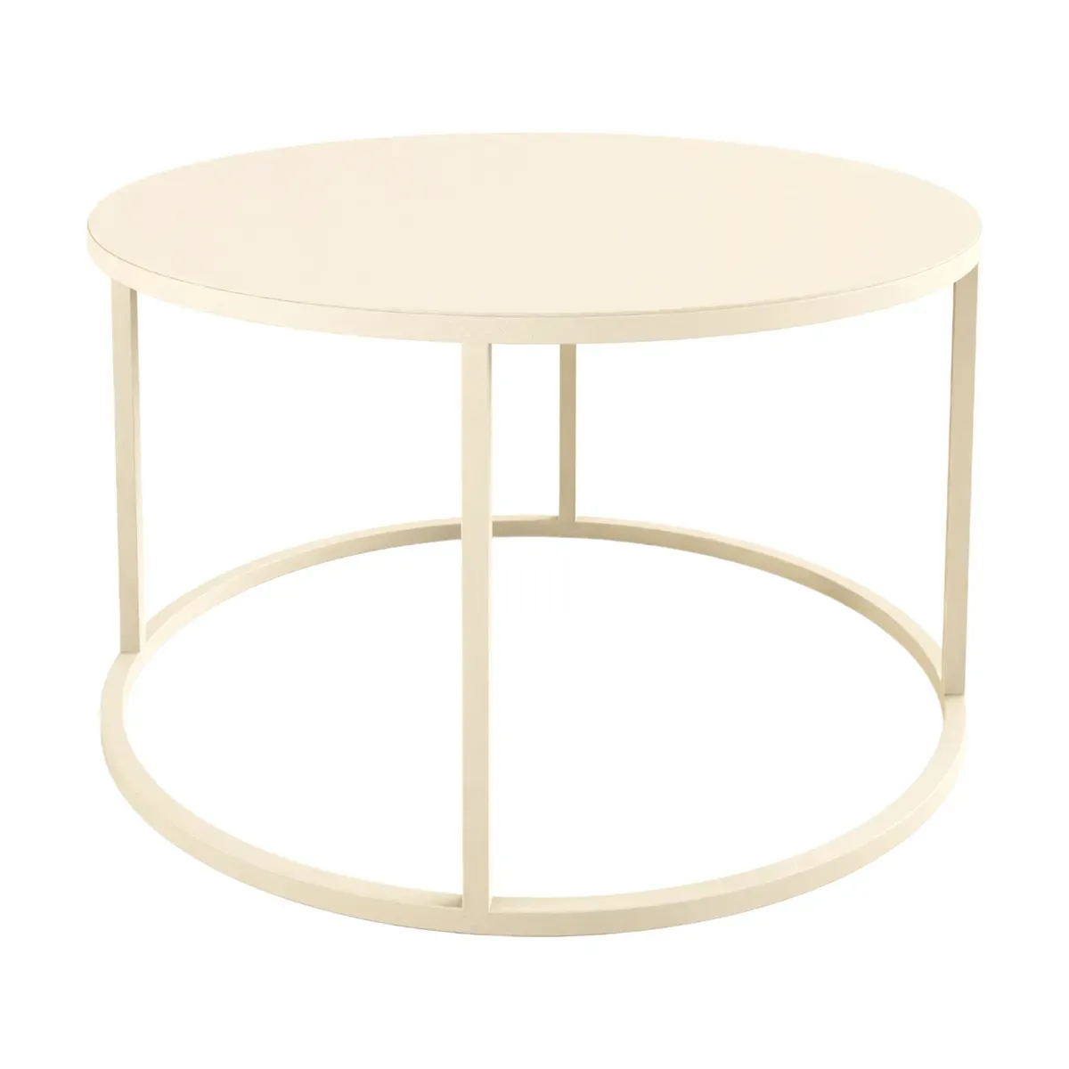 Table basse en acier beige cashew 60x45cm Vesina X - Metallbude
