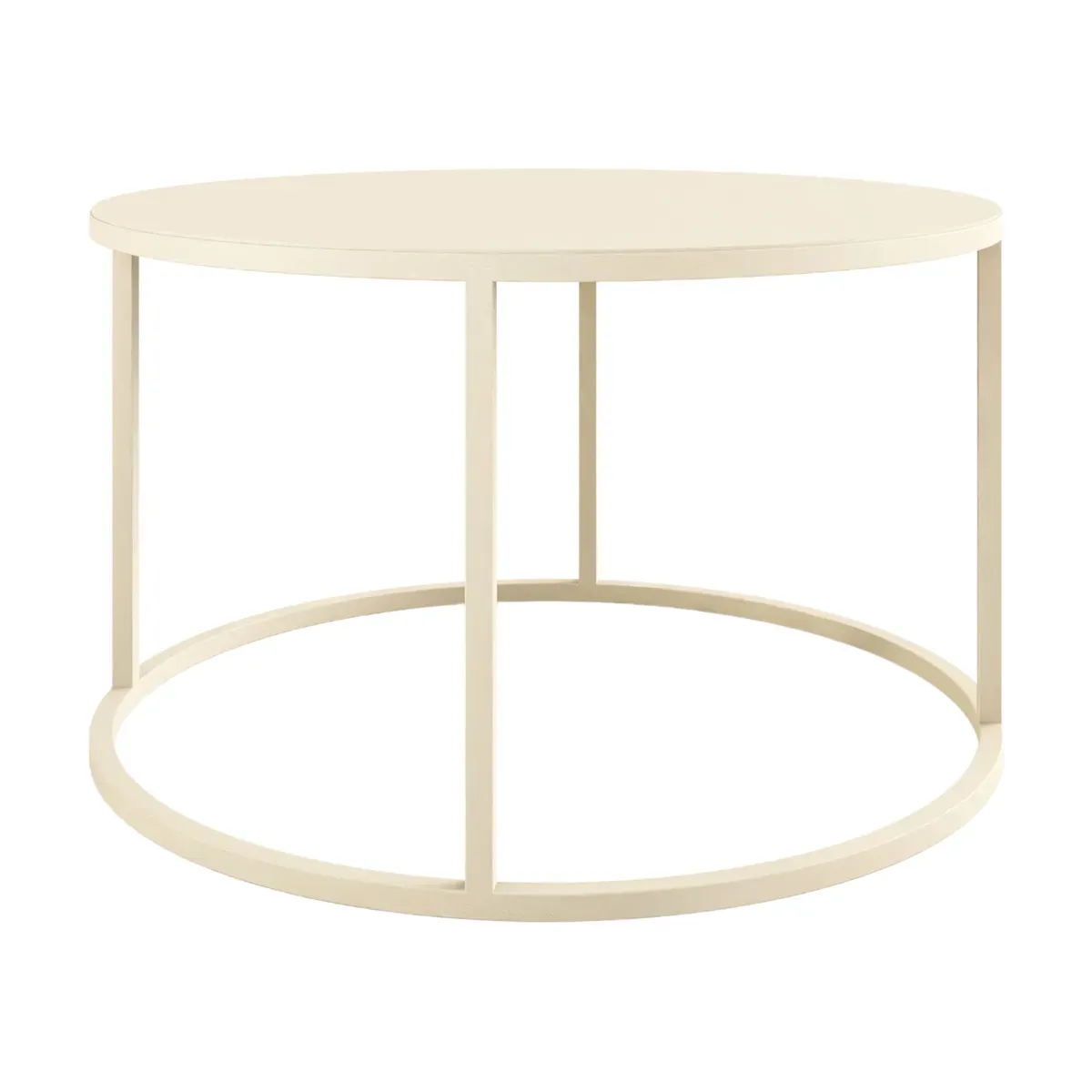 Table basse en acier beige cashew 80x35cm Vesina X - Metallbude
