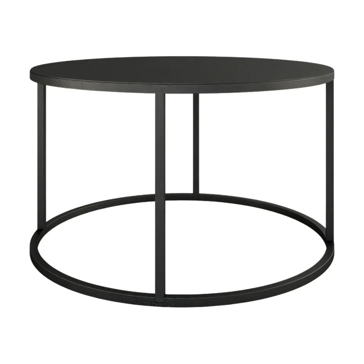 Table basse en acier noir 80x45cm Vesina X - Metallbude