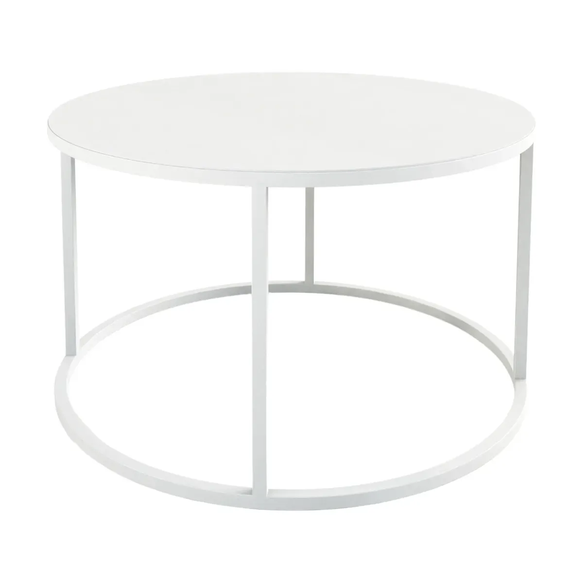 Table basse en acier blanc 60x35cm Vesina X - Metallbude