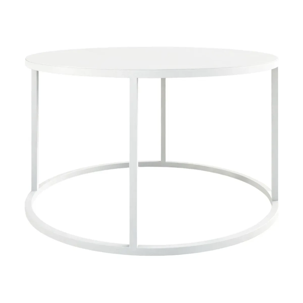 Table basse en acier blanc 80x35cm Vesina X - Metallbude