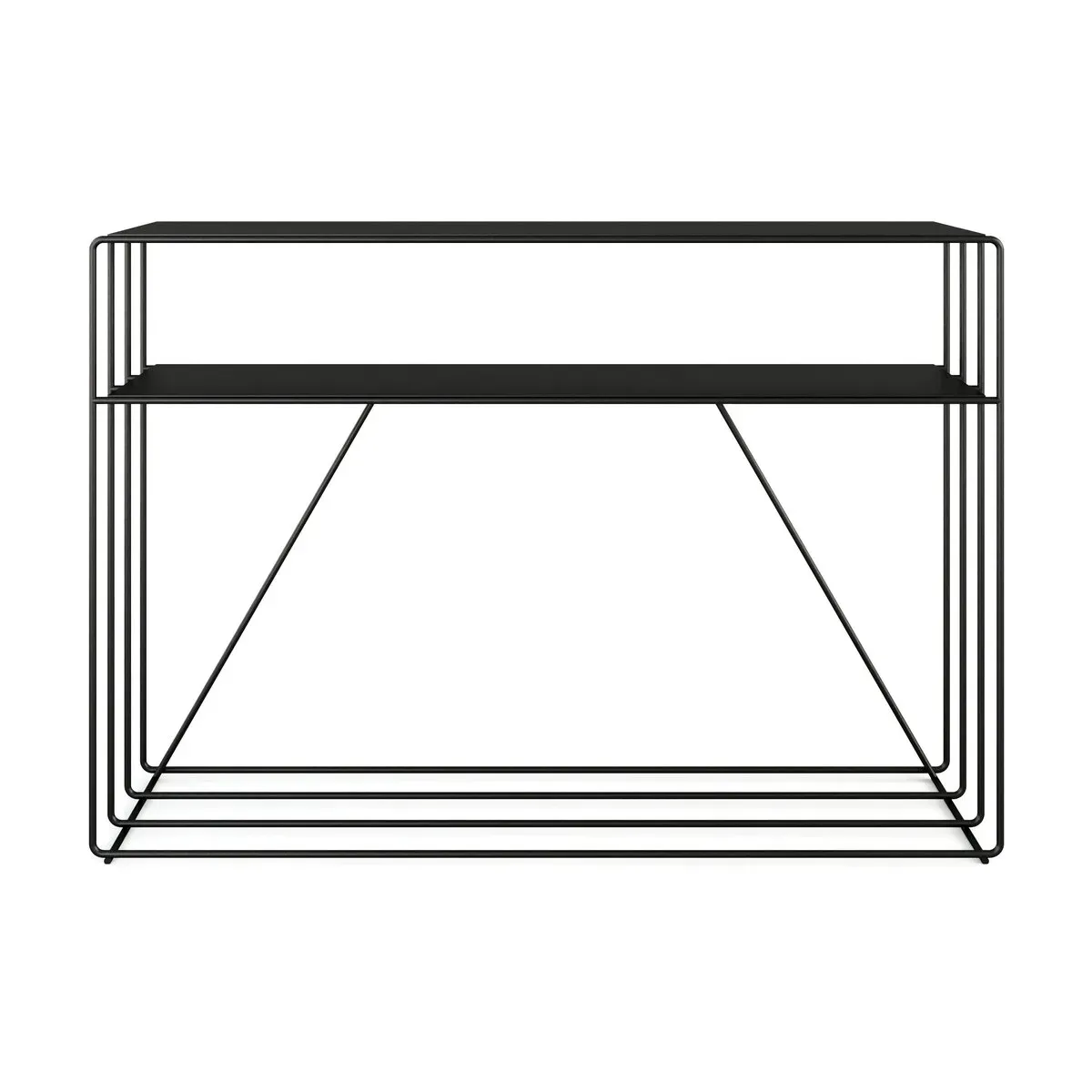 Table console en acier noir 125x30x86cm Ria - Metallbude