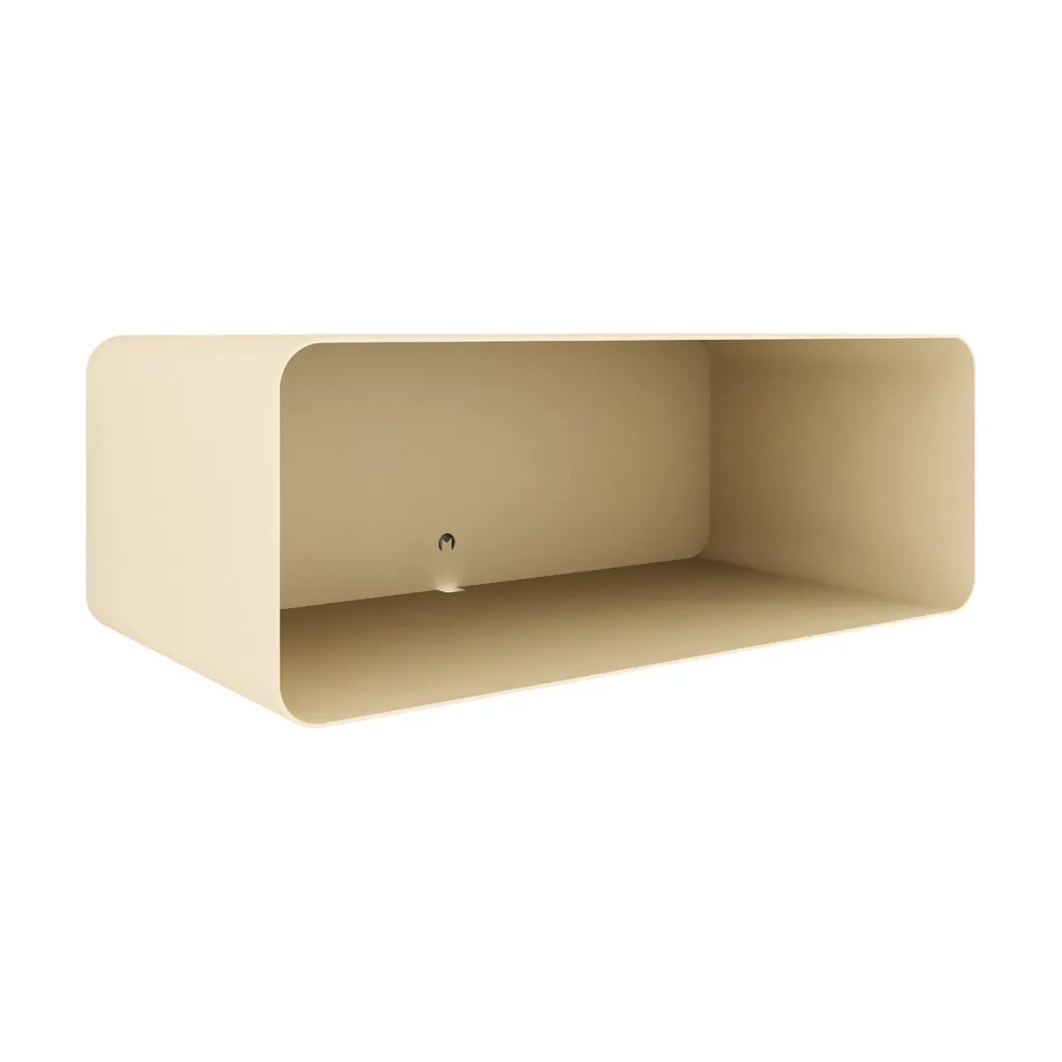 Table de chevet suspendue en acier beige cashew 47x17x25cm Nelio - Metallbude