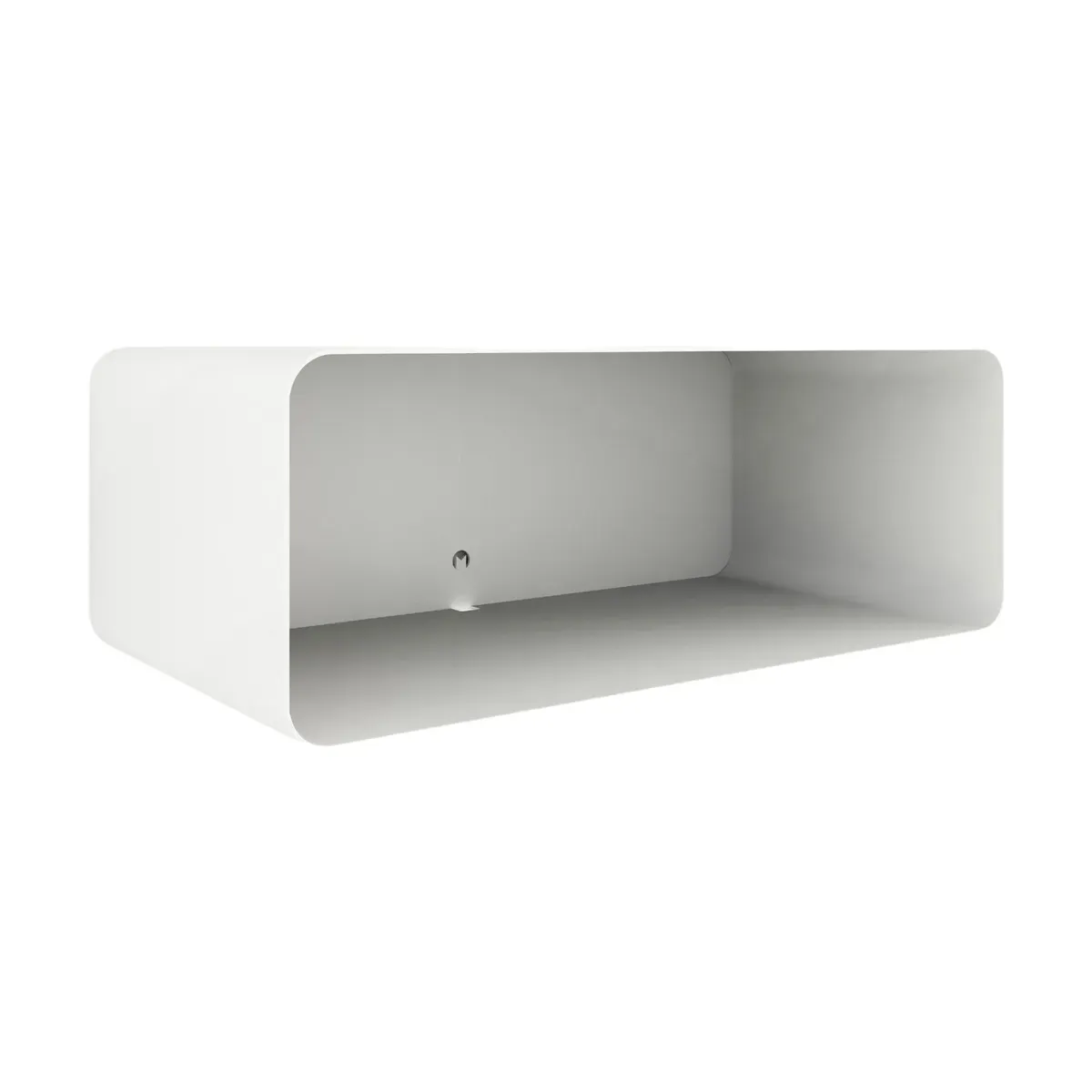 Table de chevet suspendue en acier blanc 47x17x25cm Nelio - Metallbude
