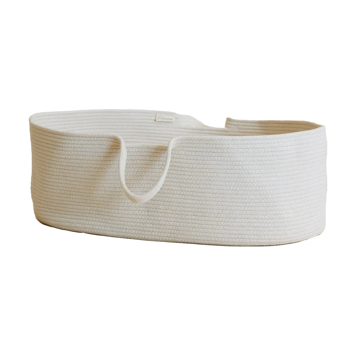 Panier de berceau en coton bio blanc naturel 70x40x25cm Moïse - Metallbude
