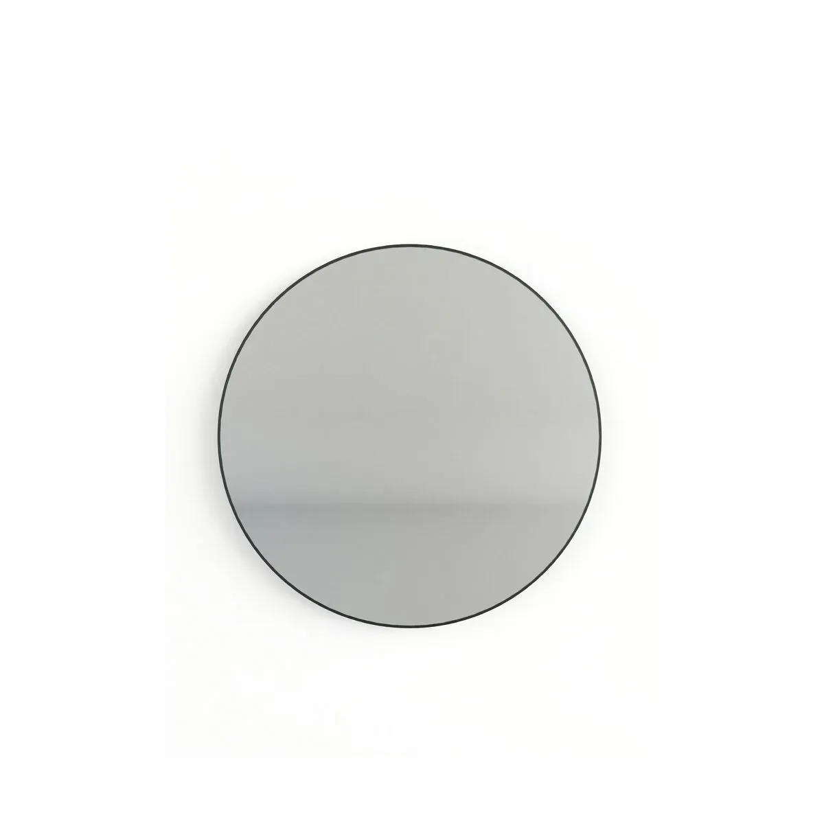 Miroir rond en acier noir 49cm Rivo - Metallbude
