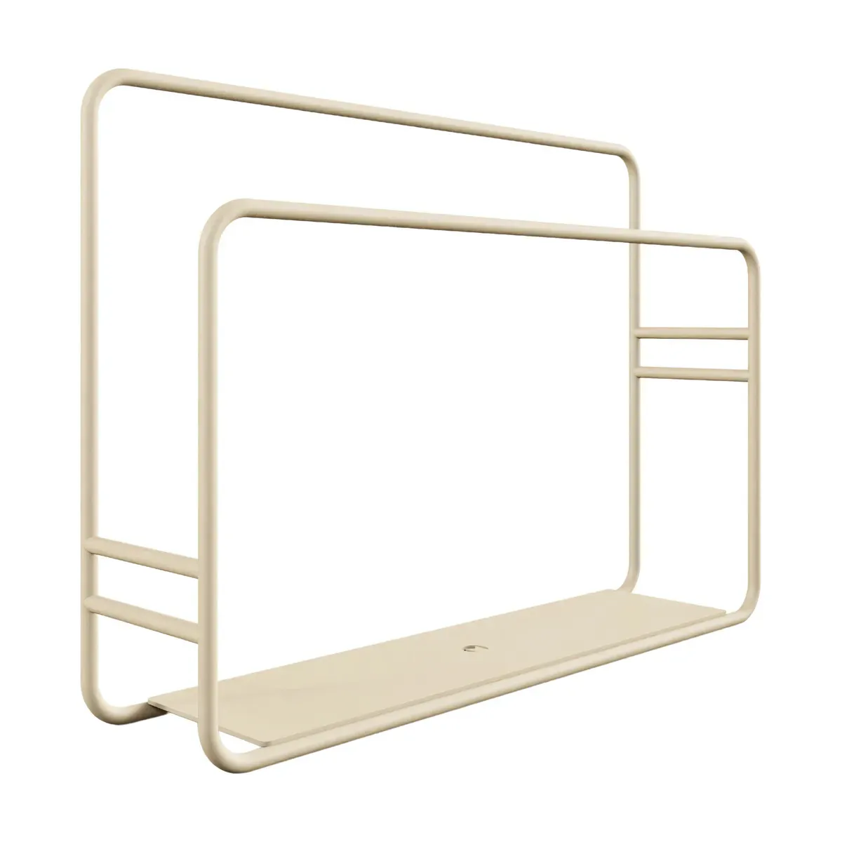 Porte-serviette de cuisine en acier beige cashew 32x7,5x23cm Nia - Metallbude