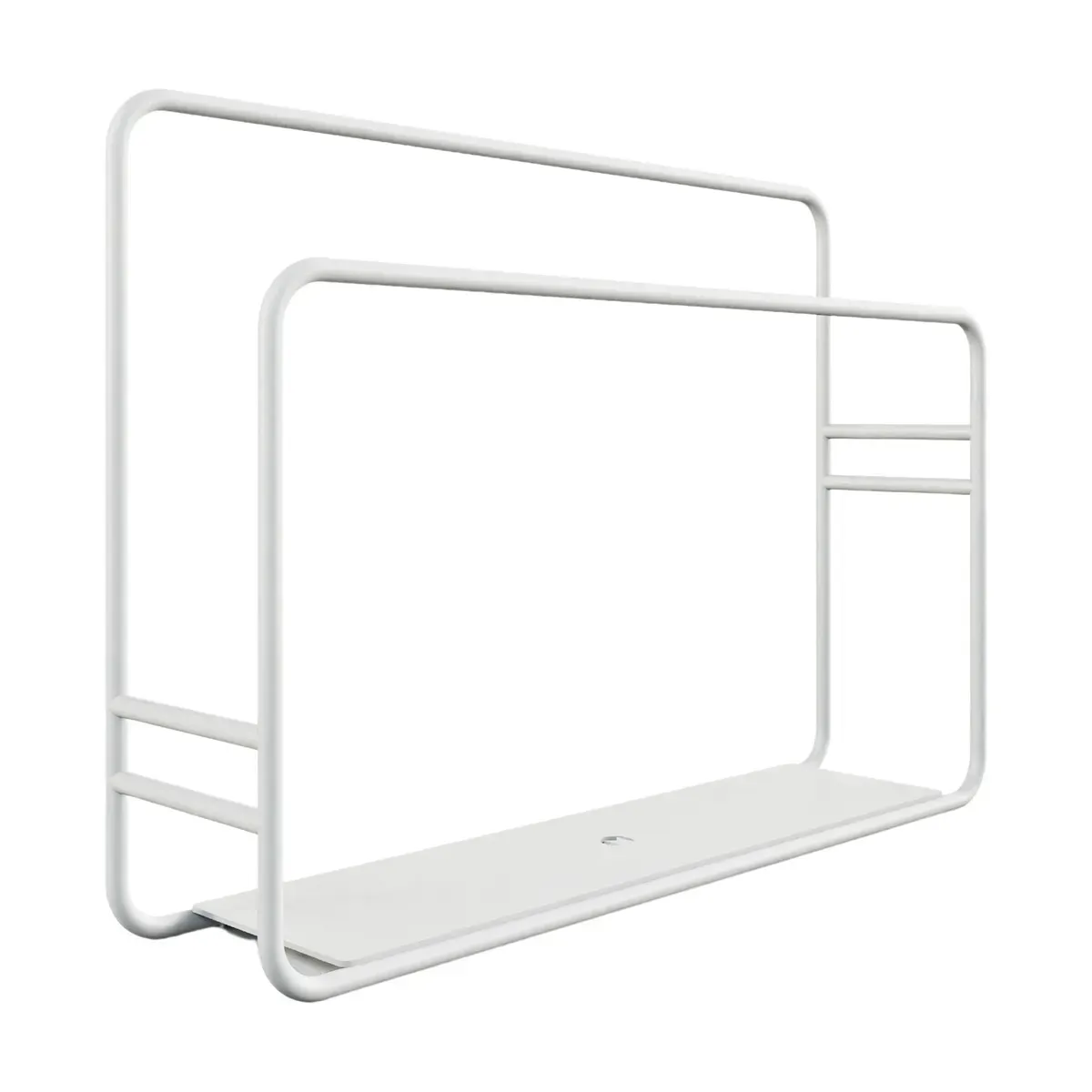 Porte-serviette de cuisine en acier blanc 32x7,5x23cm Nia - Metallbude