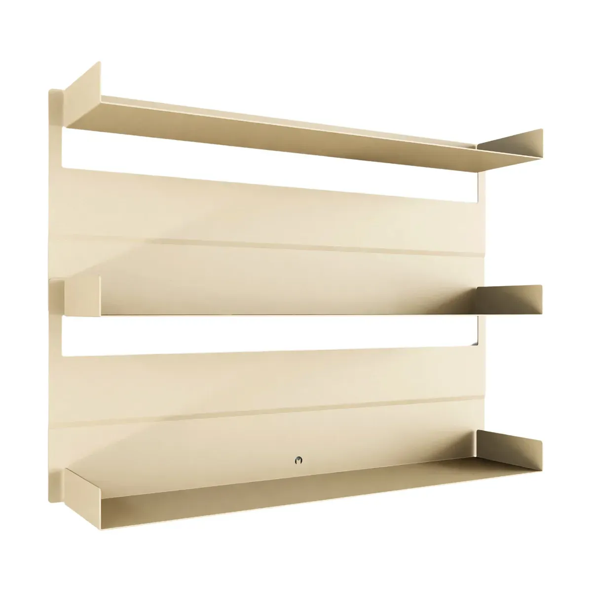 3 étagères murales en acier beige cashew 55x76x15cm Aris - Metallbude