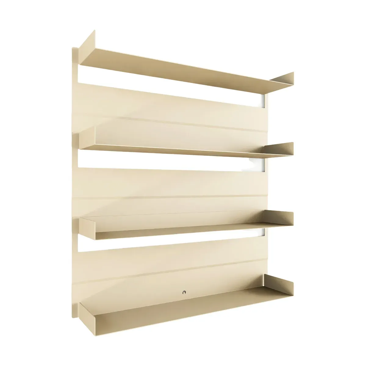 4 étagères murales en acier beige cashew 80x76x15cm Aris - Metallbude