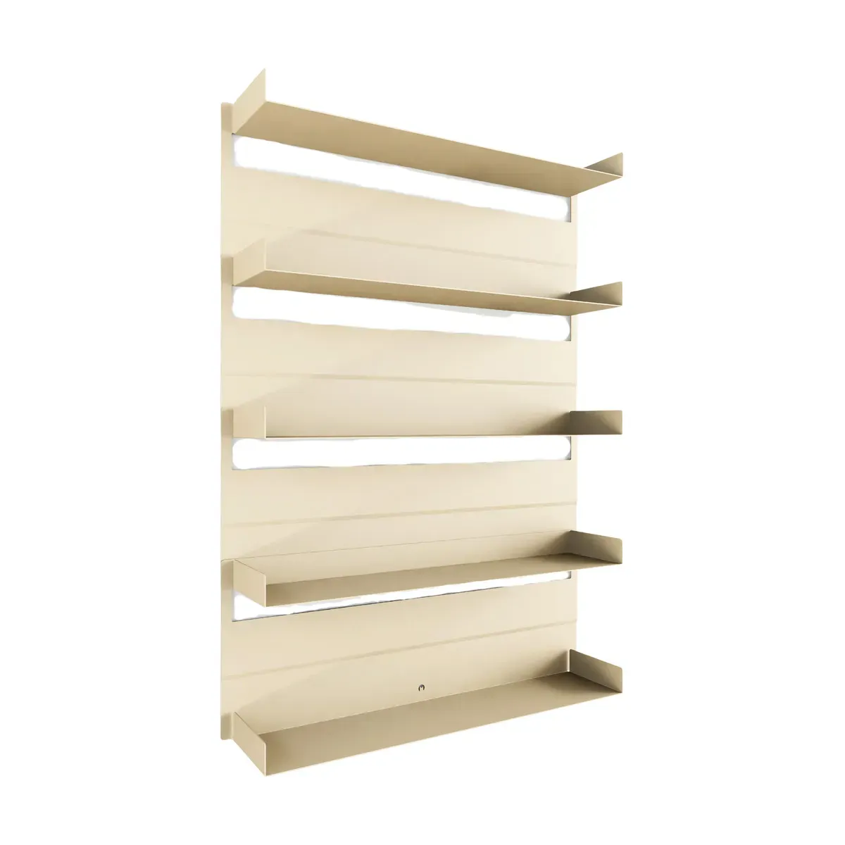 5 étagères murales en acier beige cashew 105x76x15cm Aris - Metallbude