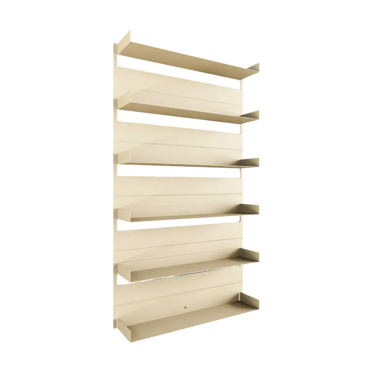 6 étagères murales en acier beige cashew 130x76x15cm Aris - Metallbude