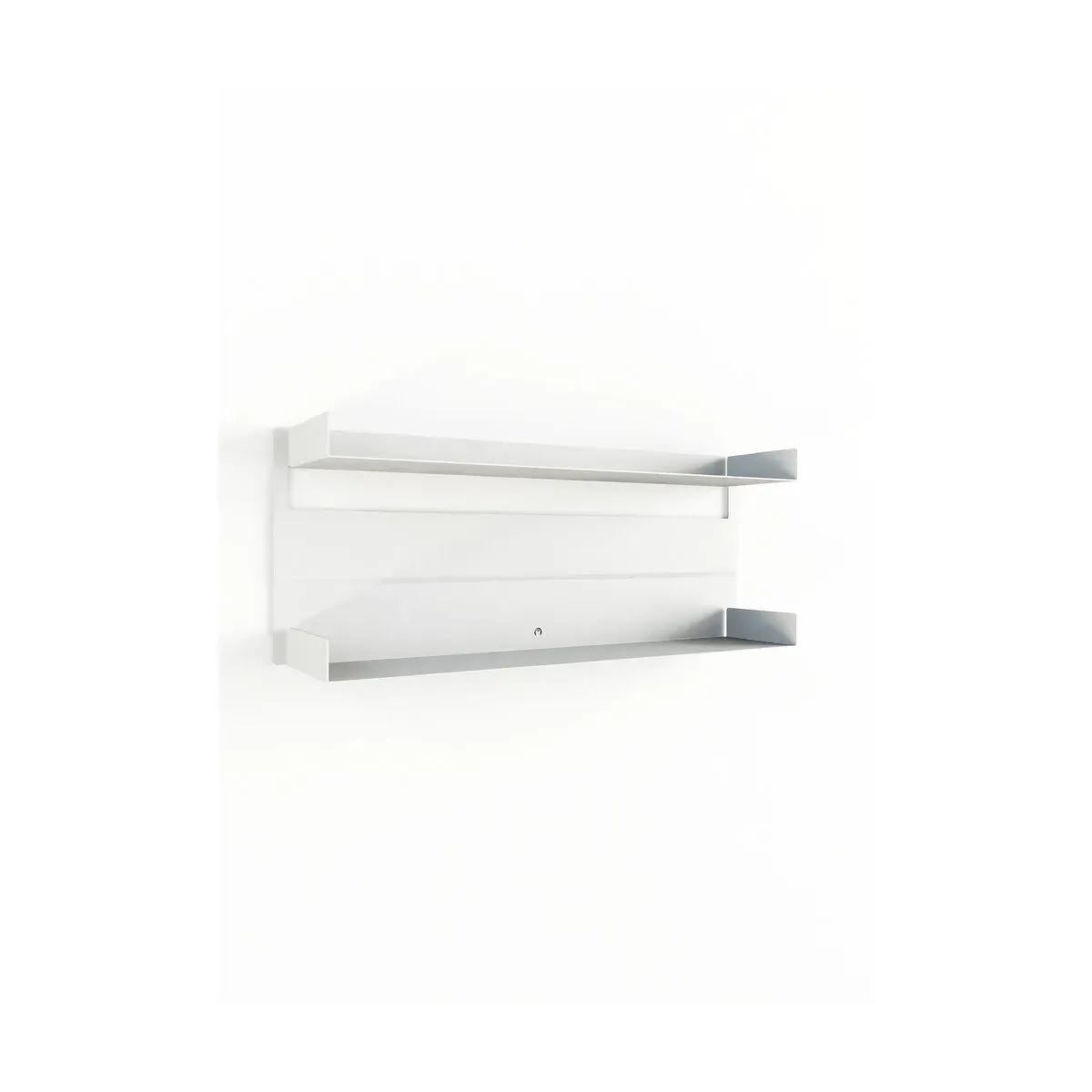 2 étagères murales en acier blanc 30x76x15cm Aris - Metallbude