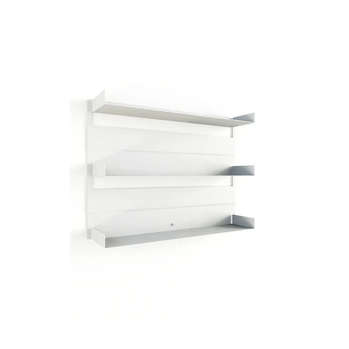 3 étagères murales en acier blanc 55x76x15cm Aris - Metallbude