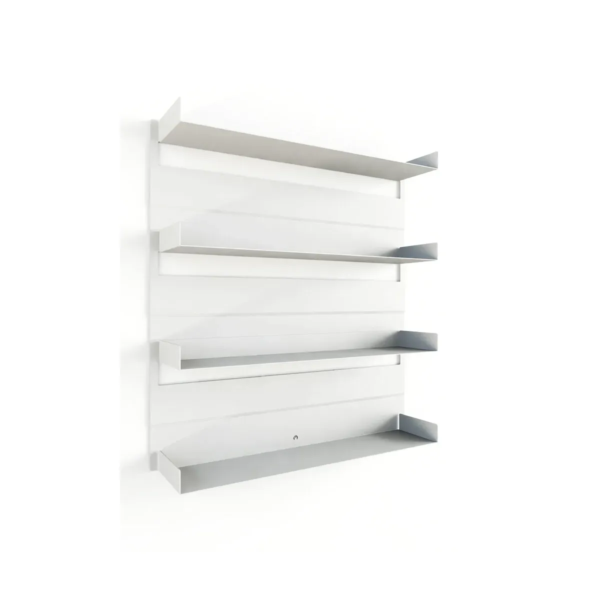 4 étagères murales en acier blanc 80x76x15cm Aris - Metallbude
