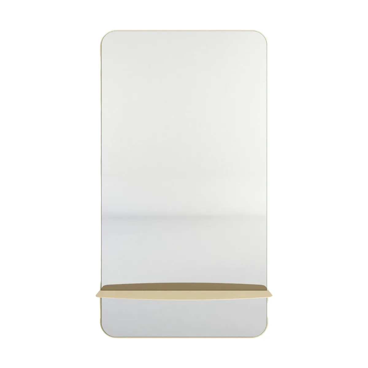 Miroir mural en tôle beige cashew 110x60x10cm Caleo - Metallbude