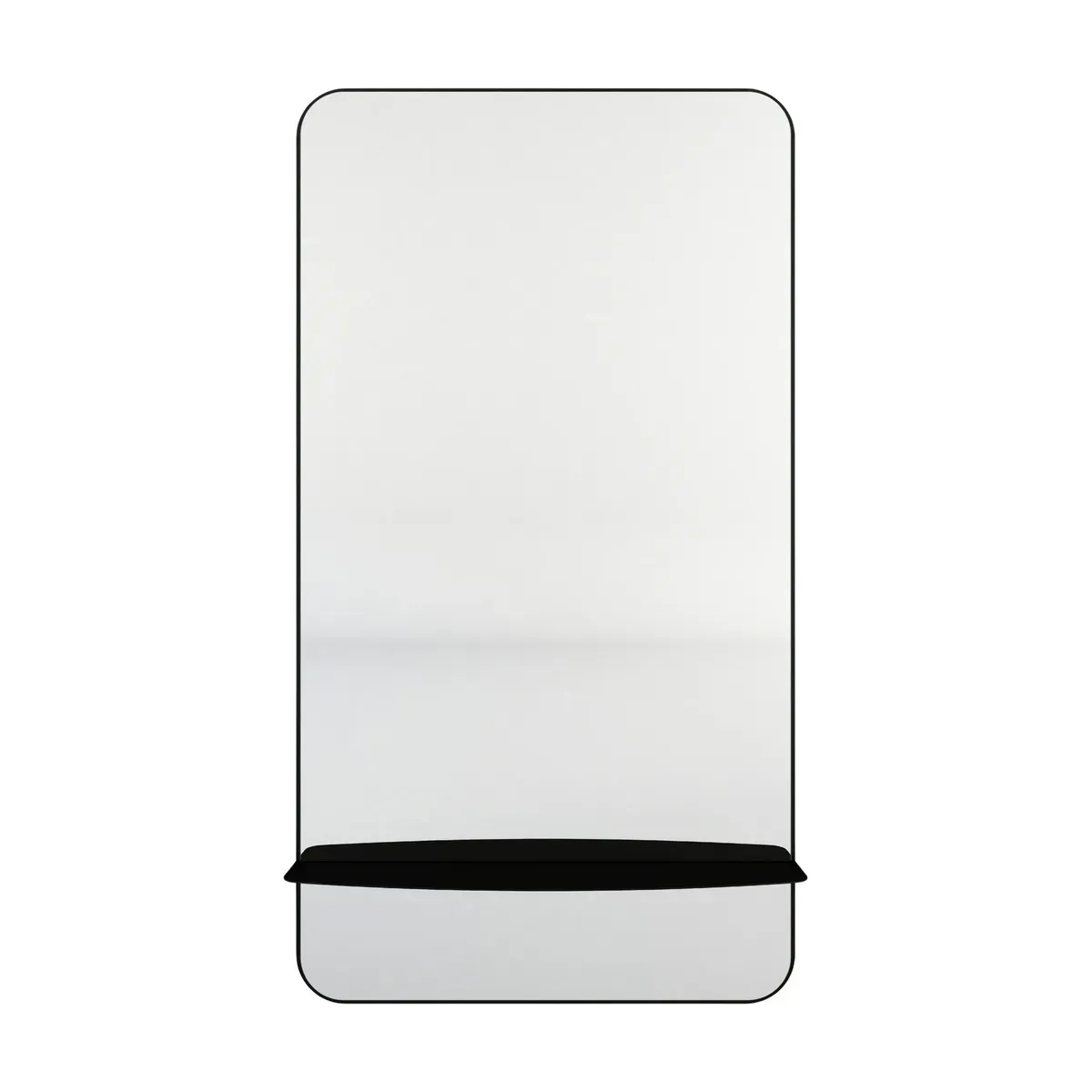 Miroir mural en tôle noir 110x60x10cm Caleo - Metallbude