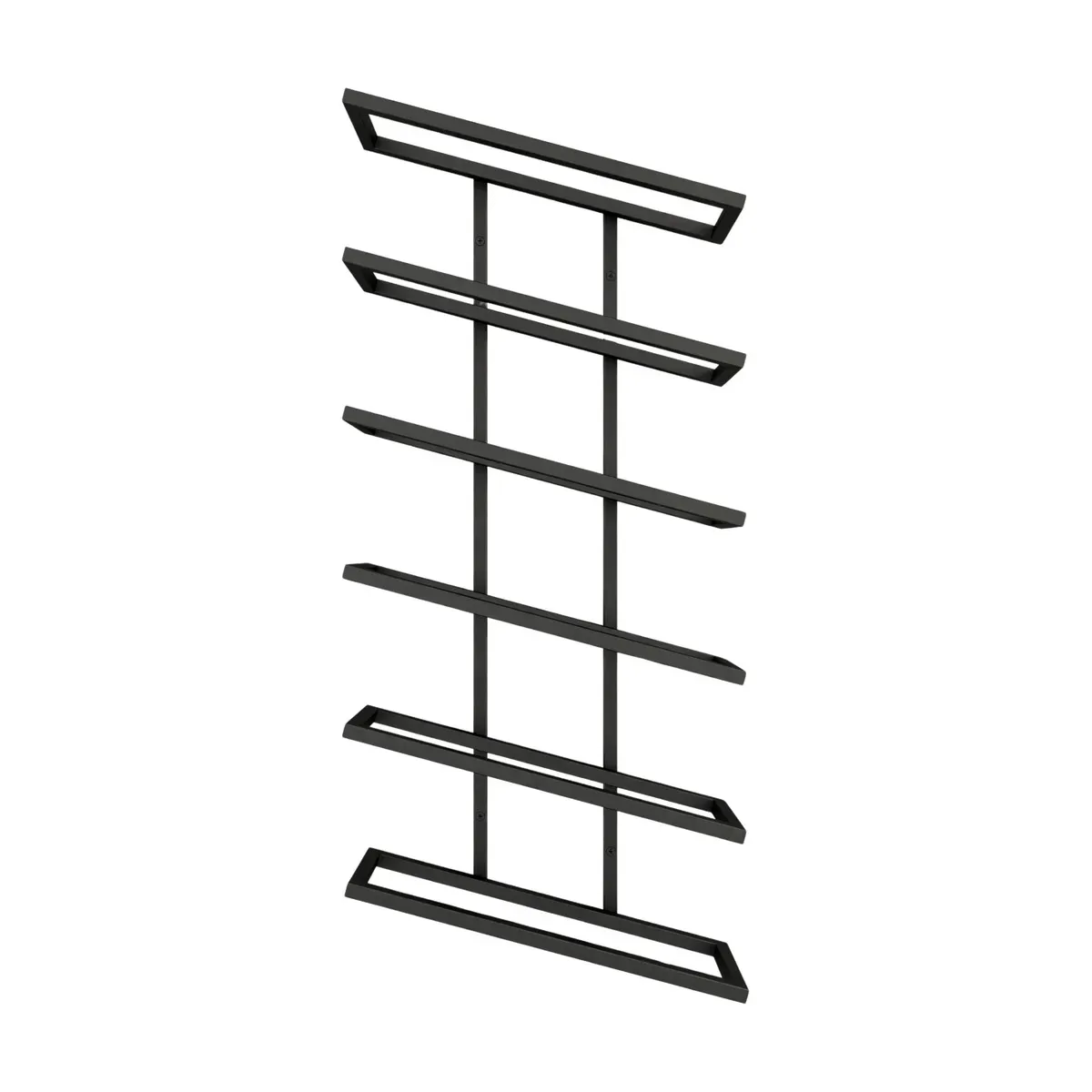 Etagère à vin en acier noir 62x27x9,5cm Vinia - Metallbude